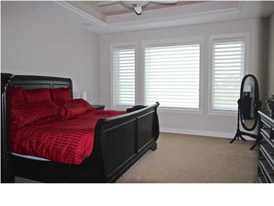 Spacious master suite with large walk-in closet wi