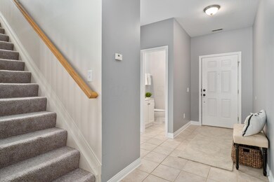 Entry with powder room
