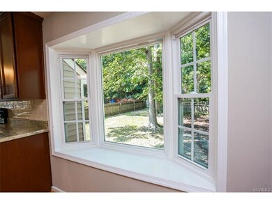 Bay window in breakfast nook.