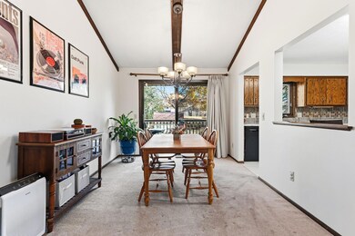 Dining room has patio to deck