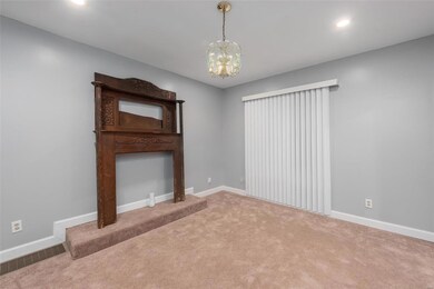 Large living room with mantle