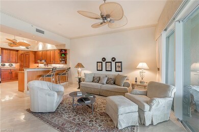 View to kitchen from family area