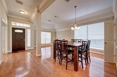 Home features hardwood floors in entryway, study, formal living and dining and den.