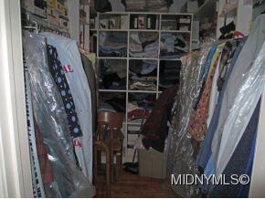 Closet in master bedroom
