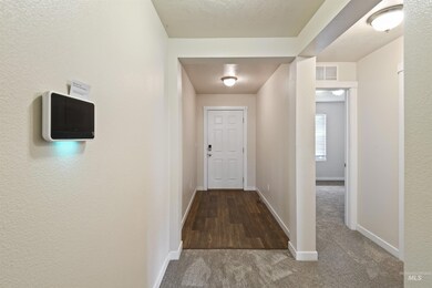 Hall with carpet flooring