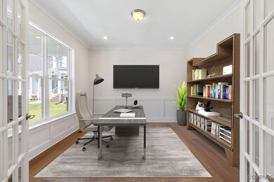 Photo includes virtual staging. The private home o