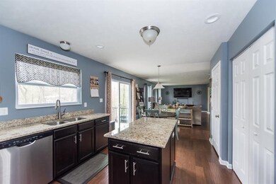 With this open floor plan, the kitchen flows into 