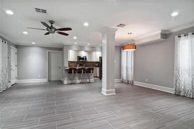 Living, dining and kitchen