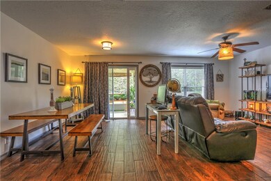 Open concept living room, dining room and kitchen