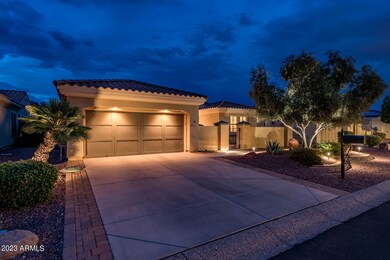 Twilight of Front Elevation