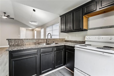 Kitchen has a new stainless steel stove and microw