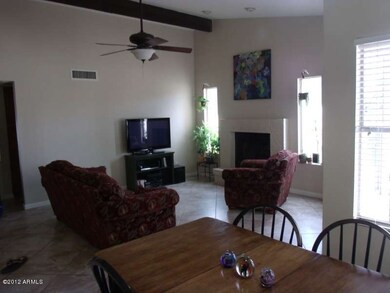 Living room view from dining area.