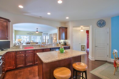 Island overhang for barstools
