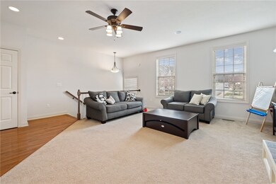 Bright, spacious LR w/ surround sound, fan, big wi