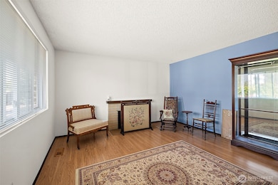 Formal dining or living room with fireplace