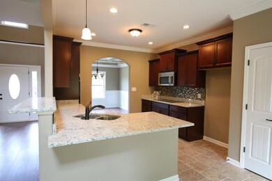 EXAMPLE>>>Large Country Kitchen with Stainless Steel Appliances, DOUBLE OVEN, BAR, Granite Counters, TILE Backsplash and Recessed Lighting!!!