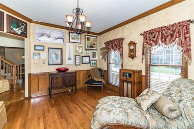 Timeless wainscoting completes this room