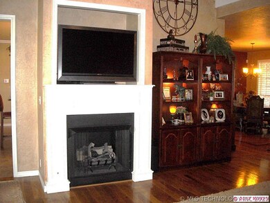 Fireplace in vaulted living