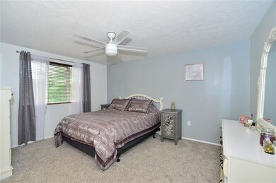 Master bedroom with newer carpet, fresh paint, cei