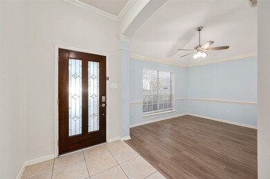 Entryway with formal living/office area to the lef