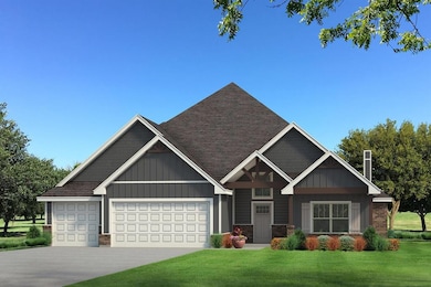 Craftsman inspired home with driveway, a chimney, 
