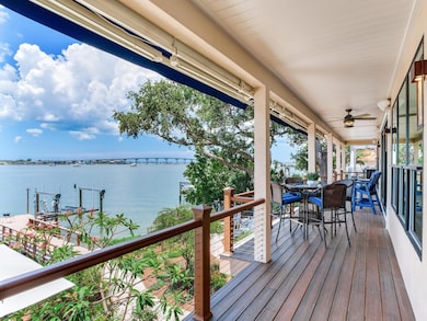 Balcony with bridge views