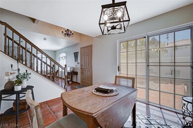 Sliding glass door from the dining area to the cou