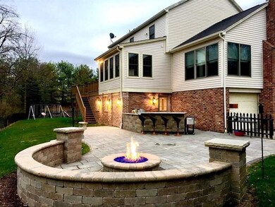 Stone patio extends to the gas fire pit ~ again, n