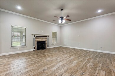 Living room with fireplace