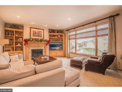 Living room offers tile surround gas fireplace fla