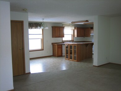 view into kitchen