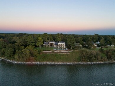 Ariel view of the home along with massive river fr