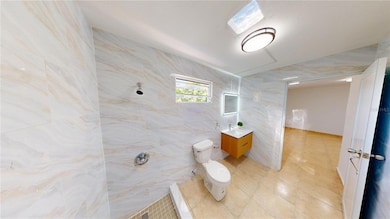 master bathroom with window