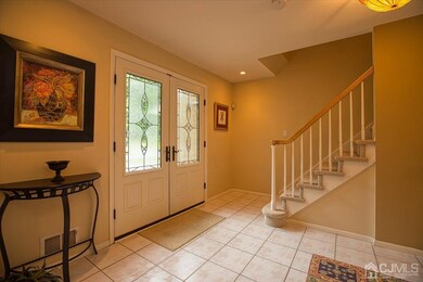 Therma-Tru Double doors, tiled entrance foyer