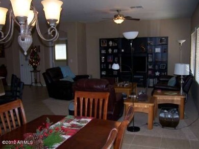 View from dining room to family room
