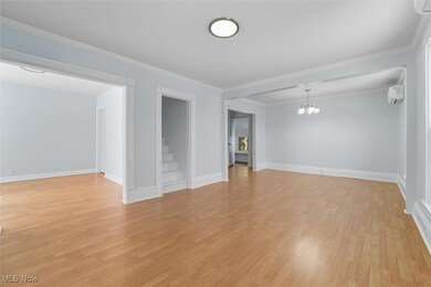 Living room open to dining area