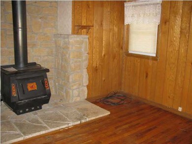 Family room with wood burning stove