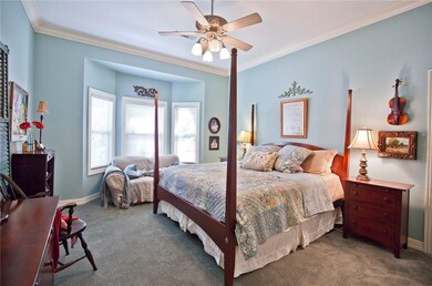 Spacious Master Bedroom with bay window seating area