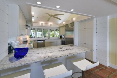 Kitchen with garden view