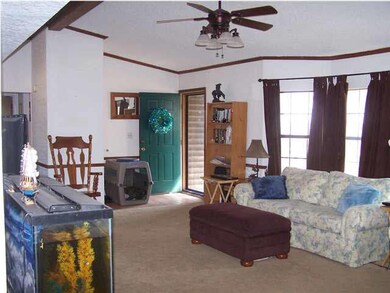 Front entry and east end of living room