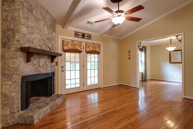French doors to screened patio