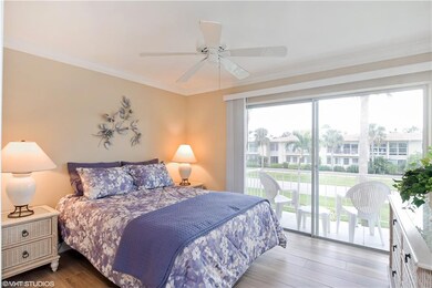 Bedroom with beautiful tile floors that look like 