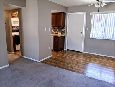 From living room - shows off laminate flooring & d