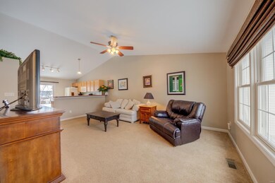Great Room with vaulted ceilings