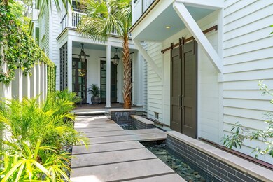 Charming entry with water feature