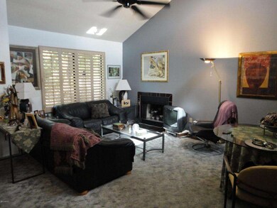 Living room with fireplace