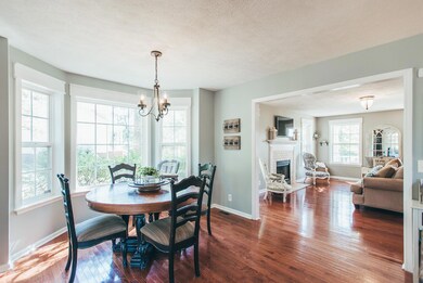 Open concept floorplan flows into the eat in kitchen!