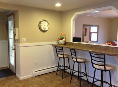 The breakfast bar with pass through...