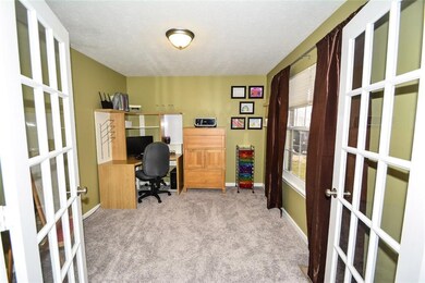 Office or den with French glass doors