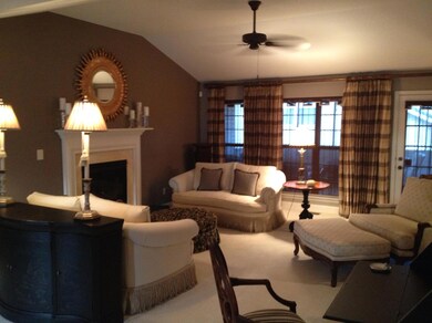 Family room with Vaulted Ceiling